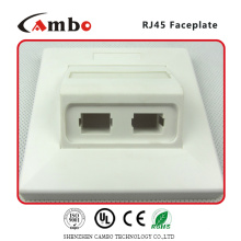 CE / ROHS Aprovado Novo material plástico 1/2/4 Port Tipo de placa de parede de tipo EUA gato 6 soquete de parede rj45